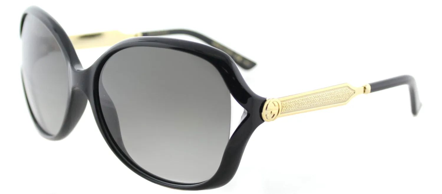Gucci GG 0076S 002 Fashion Acetate Black Sunglasses with Grey Gradient Lens sold by Gaffos product image thumbnail 2