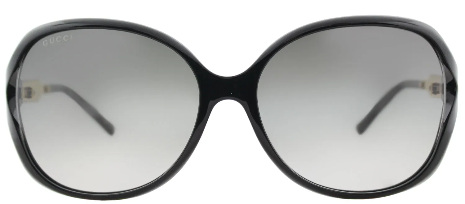 Gucci GG 0076S 002 Fashion Acetate Black Sunglasses with Grey Gradient Lens sold by Gaffos