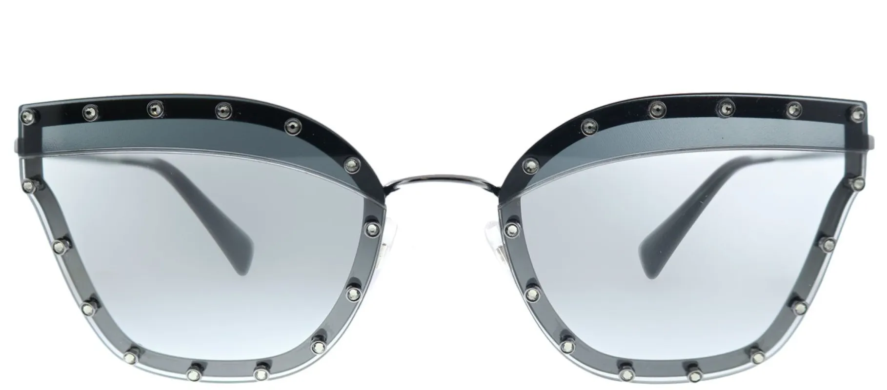 Valentino VA 2028 300587 Butterfly Metal Ruthenium/ Gunmetal Sunglasses with Grey Lens sold by Gaffos
