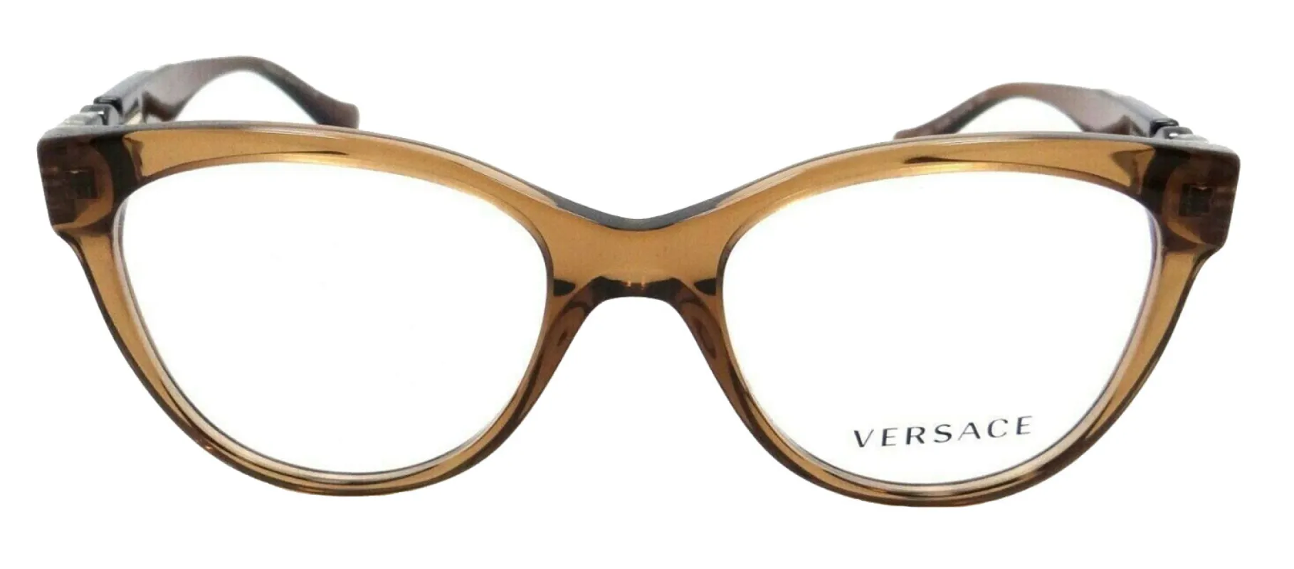 Versace VE 3304 5028 Cat-Eye Plastic Brown Eyeglasses with Logo Stamped Demo Lenses sold by Gaffos
