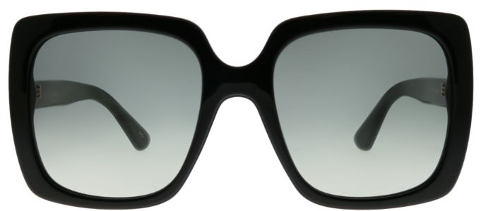 Gucci GG 0418S 001 Square Acetate Black Sunglasses with Grey Gradient Lens sold by Gaffos