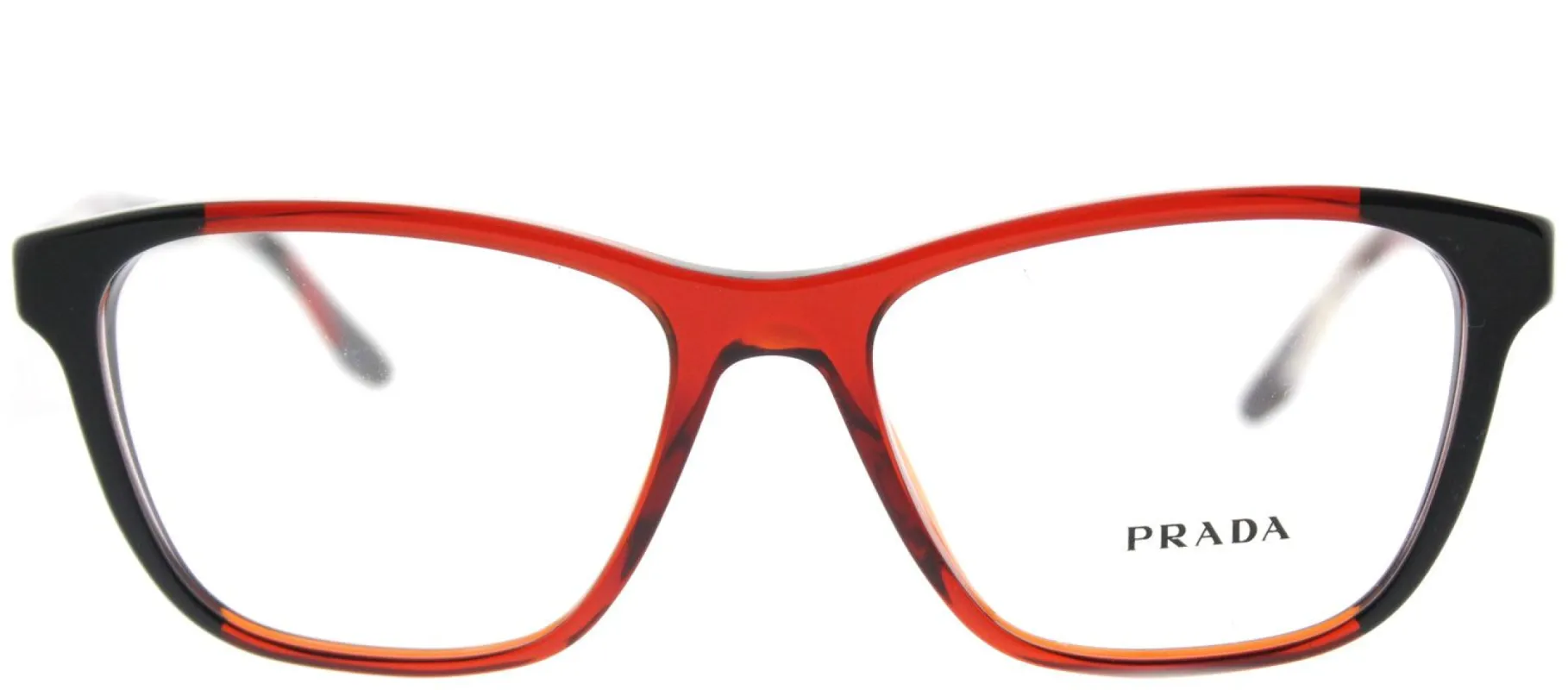 Prada PR 04TV VYO1O1 Square Plastic Burgundy/ Red Eyeglasses with Demo Lens made by Gaffos