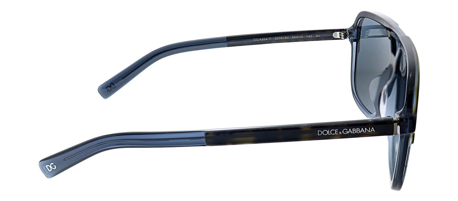 Dolce & Gabbana DG 4354F 320980 Rectangle Plastic Black Sunglasses with Blue Lens sold by Gaffos product image thumbnail 3