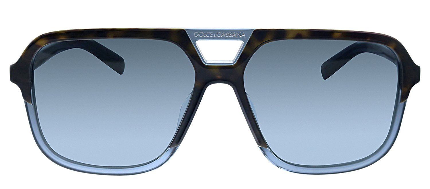 Dolce & Gabbana DG 4354F 320980 Rectangle Plastic Black Sunglasses with Blue Lens sold by Gaffos