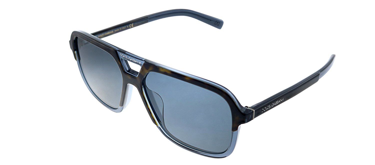 Dolce & Gabbana DG 4354F 320980 Rectangle Plastic Black Sunglasses with Blue Lens sold by Gaffos product image thumbnail 2