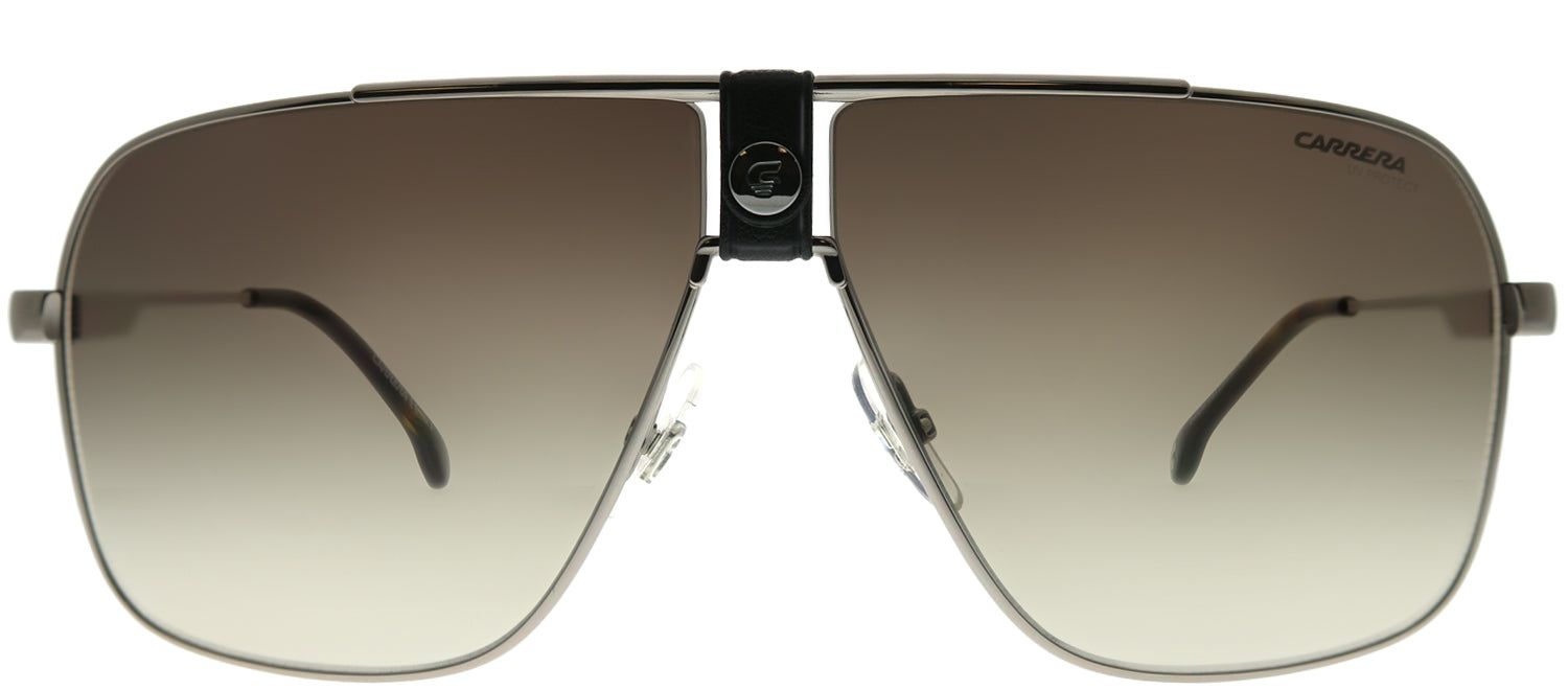 Carrera CA Carrera1018 6LB HA Aviator Metal Ruthenium/ Gunmetal Sunglasses with Brown Gradient Lens sold by Gaffos