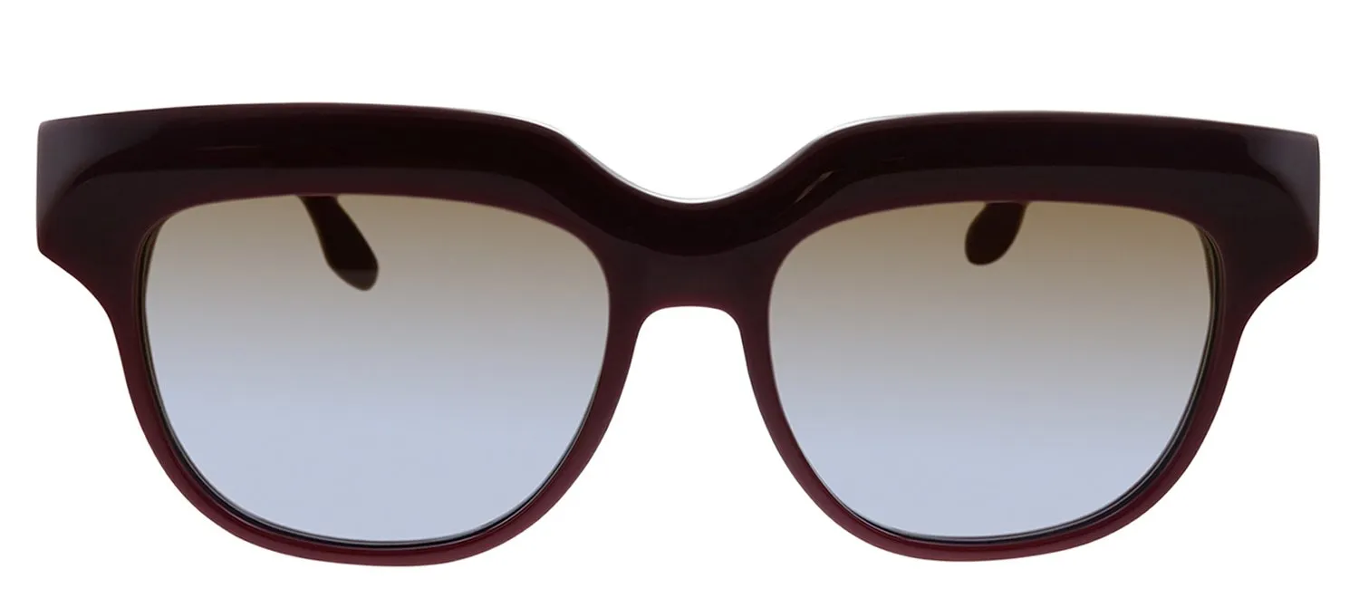 Victoria Beckham VB 604S 604 Square Plastic Burgundy Sunglasses with Brown Gradient Lens sold by Gaffos