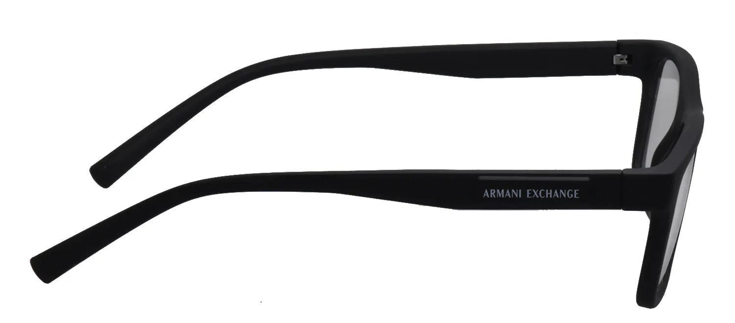 Armani Exchange AX 3115 8078 Rectangle Plastic Black Eyeglasses with Logo Stamped Demo Lenses sold by Gaffos product image thumbnail 5