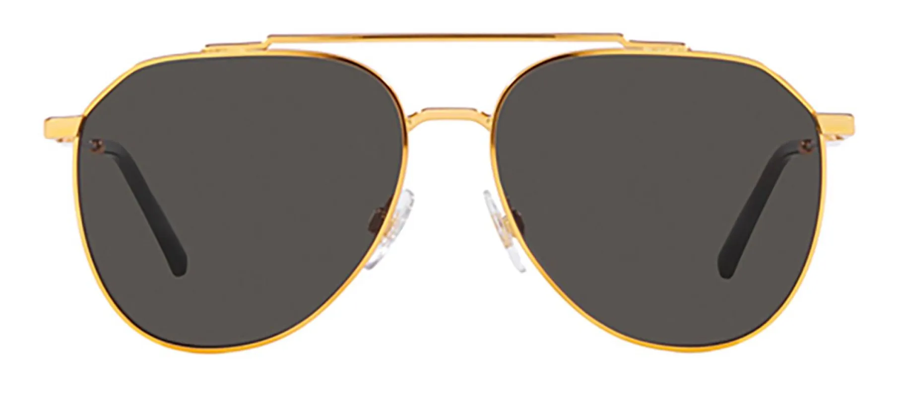 Dolce & Gabbana DG 2296 02/87 Aviator Metal Gold Sunglasses with Grey Lens made by Gaffos