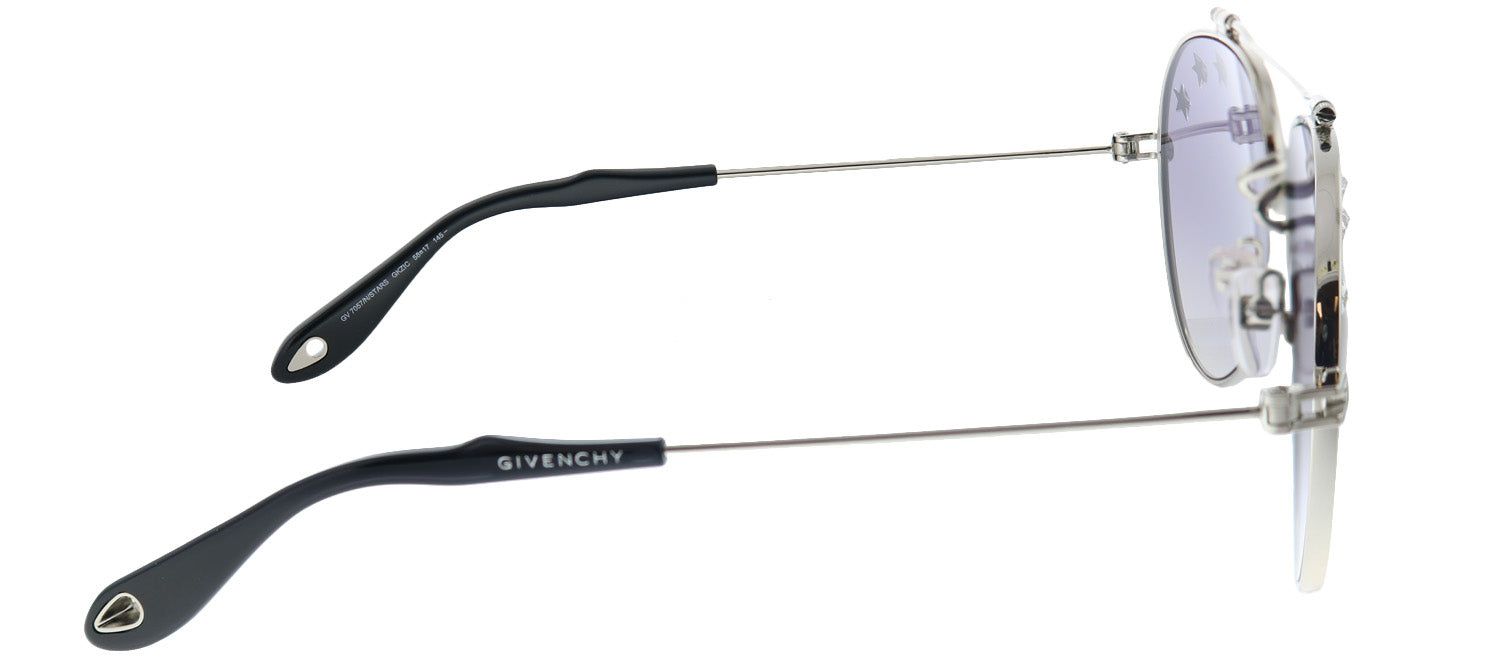 Givenchy GV 7057/N Stars GKZ Aviator Metal Silver Sunglasses with Blue Mirrored Gradient Lens sold by Gaffos product image thumbnail 3