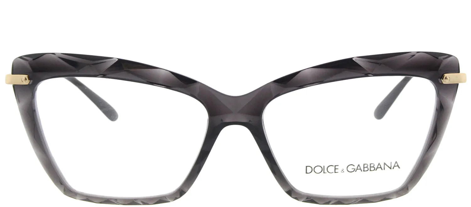 Dolce & Gabbana DG 5025 504 Cat-Eye Plastic Grey Eyeglasses with Demo Lens sold by Gaffos