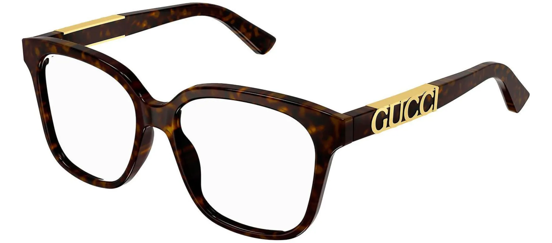 Gucci GG 1192O 005 Square Plastic Havana Eyeglasses with Logo Stamped Demo Lenses sold by Gaffos
