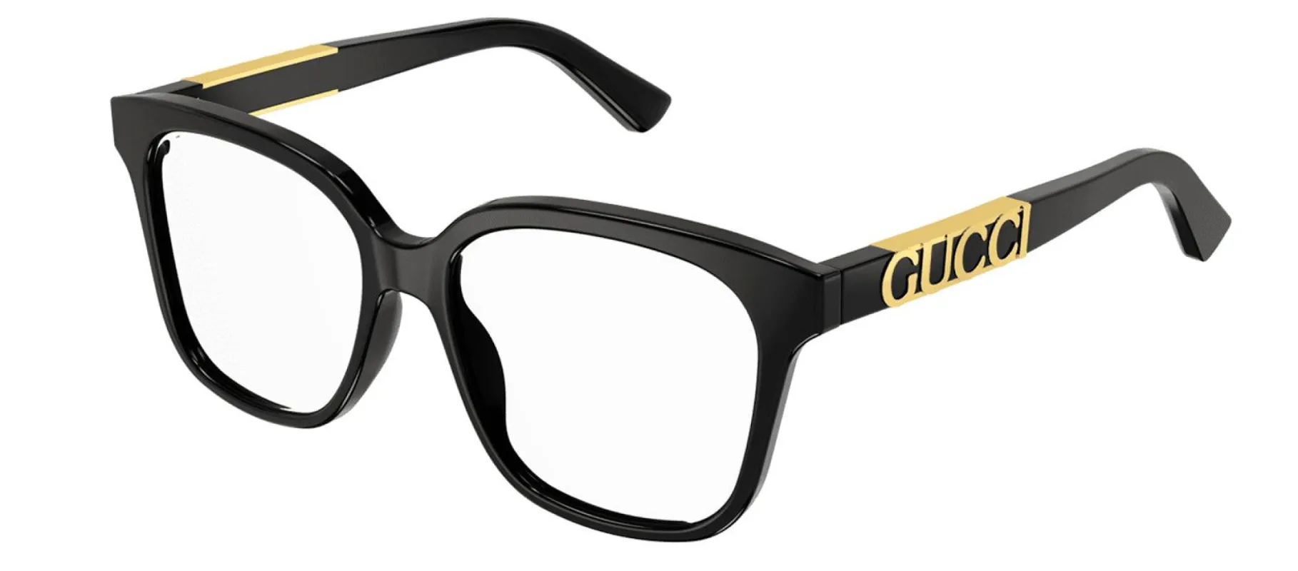 Gucci GG 1192O 004 Square Plastic Black Eyeglasses with Logo Stamped Demo Lenses sold by Gaffos