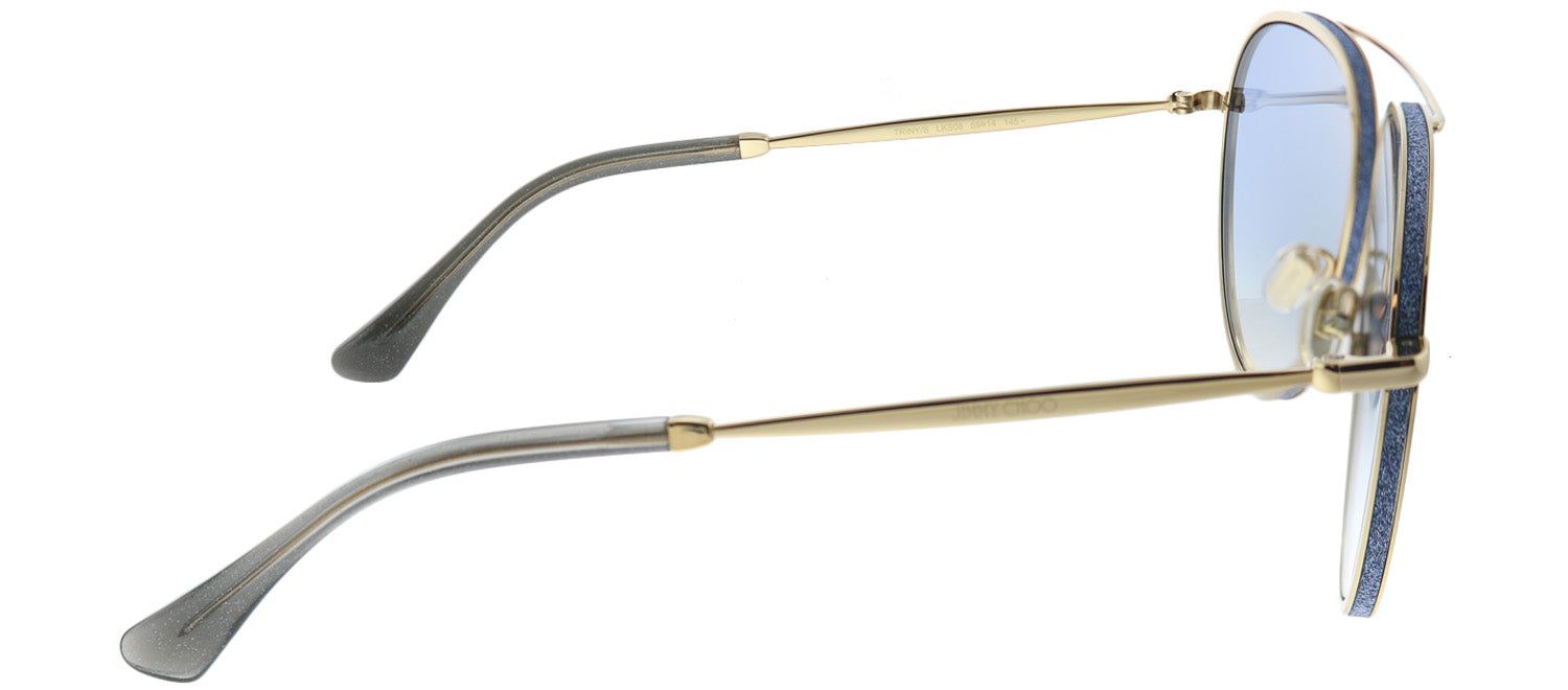 Jimmy Choo JC Triny LKS Aviator Metal Gold Sunglasses with Blue Gradient Lens sold by Gaffos product image thumbnail 3