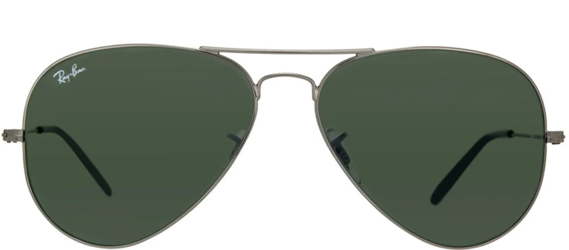 Ray-Ban RB 3025 W0879 Aviator Metal Ruthenium/ Gunmetal Sunglasses with Crystal Green Lens sold by Gaffos