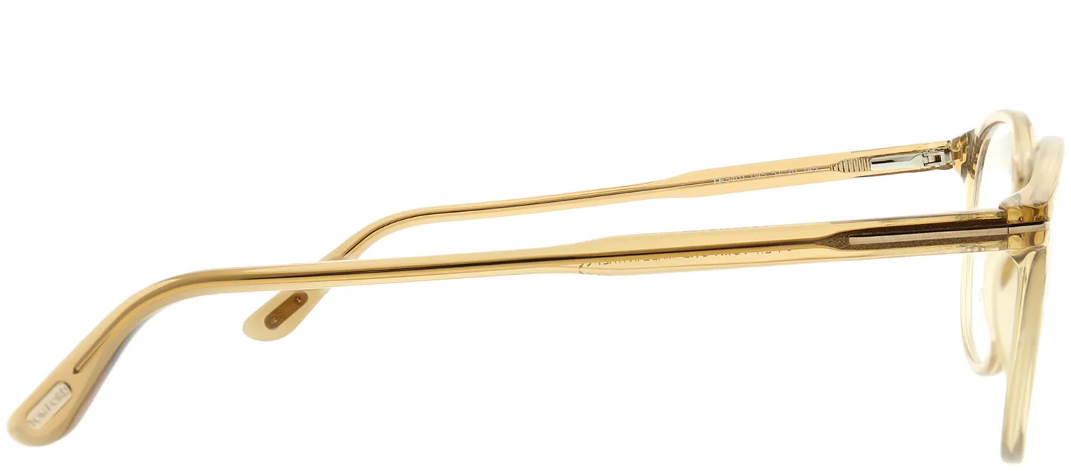 Tom Ford FT 5401 045 Round Plastic Brown Eyeglasses with Demo Lens sold by Gaffos product image thumbnail 3