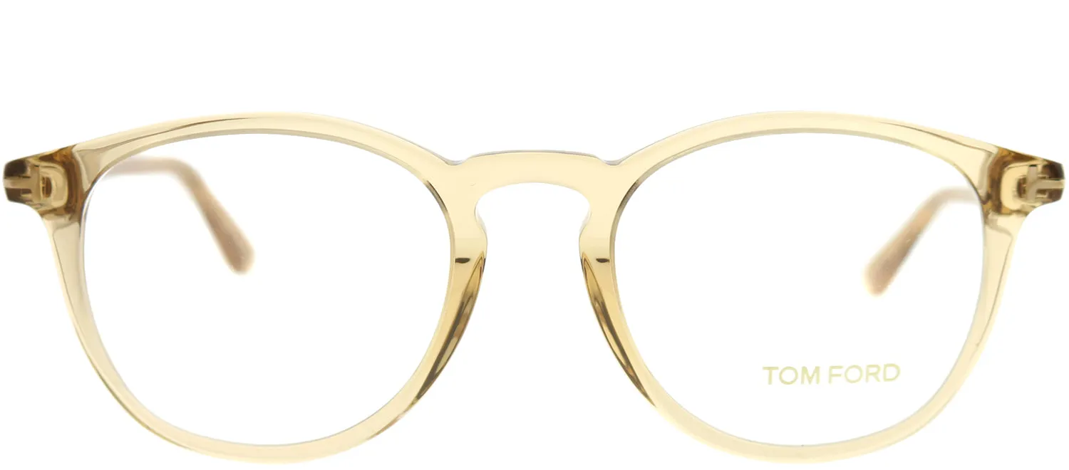 Tom Ford FT 5401 045 Round Plastic Brown Eyeglasses with Demo Lens sold by Gaffos