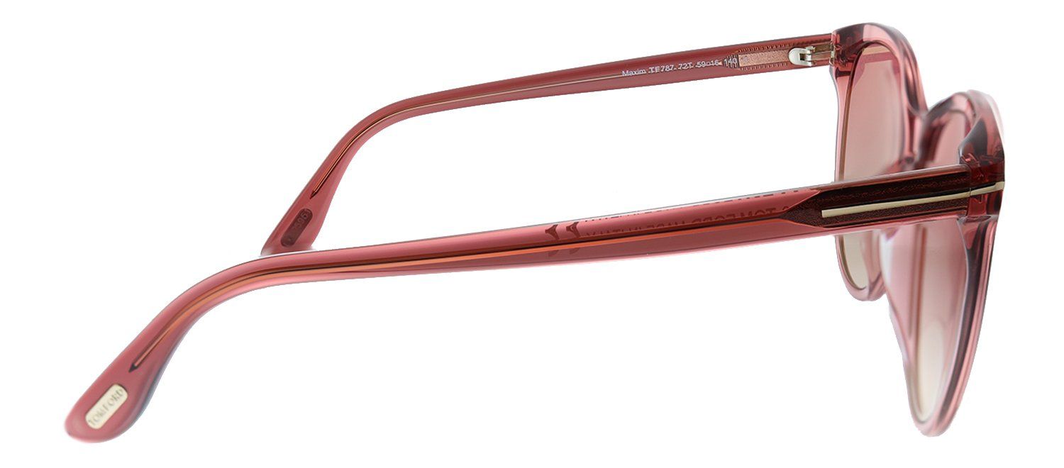Tom Ford Maxim TF 787 72T Round Plastic Pink Sunglasses with Pink Gradient Lens sold by Gaffos product image thumbnail 3