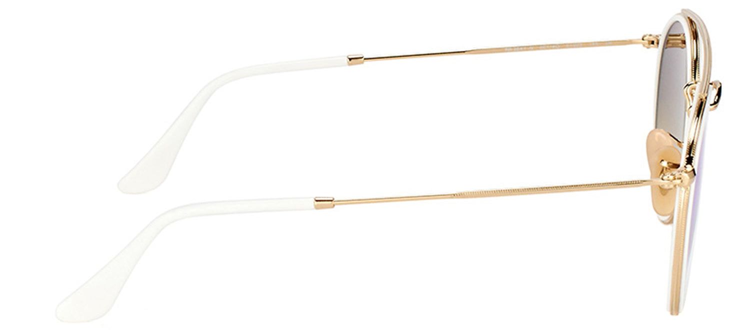 Ray-Ban RB 3647N 001/4O Round Metal Gold Sunglasses with Blue Mirror Lens sold by Gaffos product image thumbnail 3