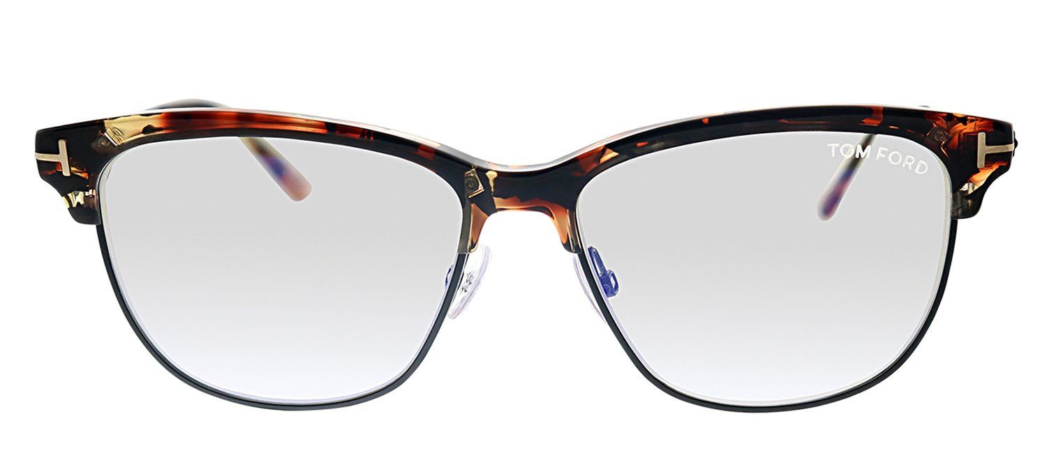 Tom Ford FT 5546-B 055 Square Plastic Tortoise Eyeglasses with Blue Block Lens sold by Gaffos