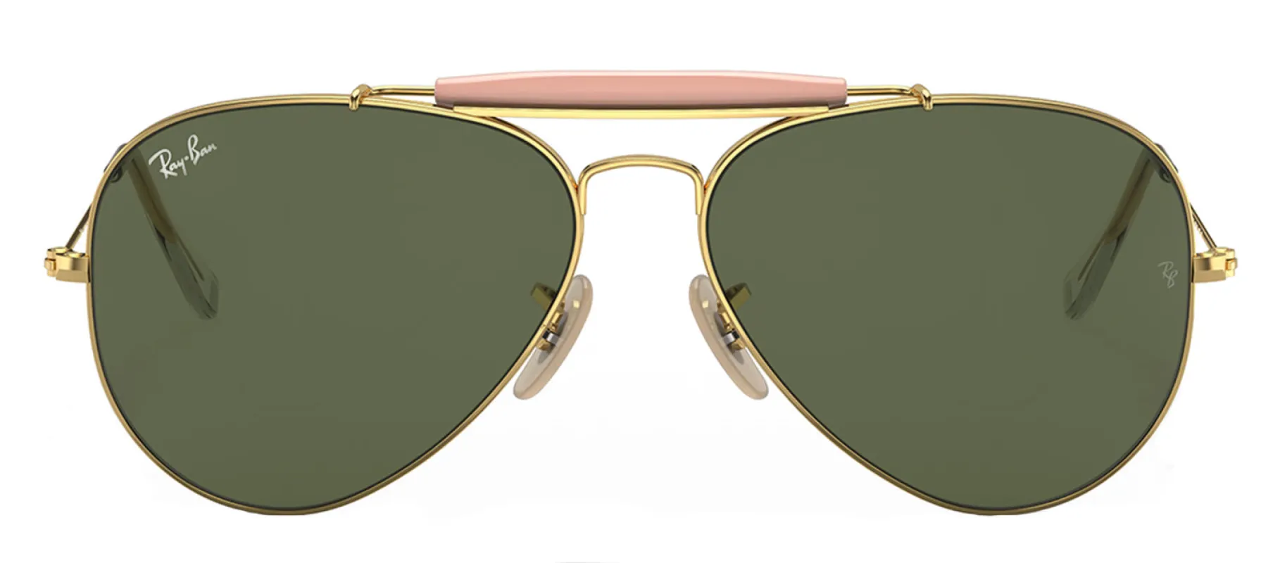 Ray-Ban RB 3029 L2112 Aviator Metal Gold Sunglasses with Green Lens sold by Gaffos