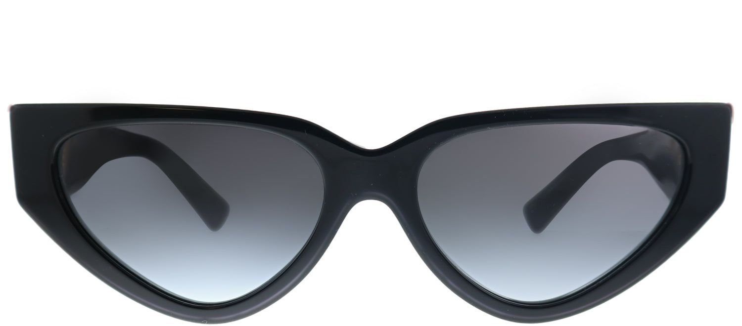 Valentino VA 4063 50018G Geometric Plastic Black Sunglasses with Grey Gradient Lens sold by Gaffos