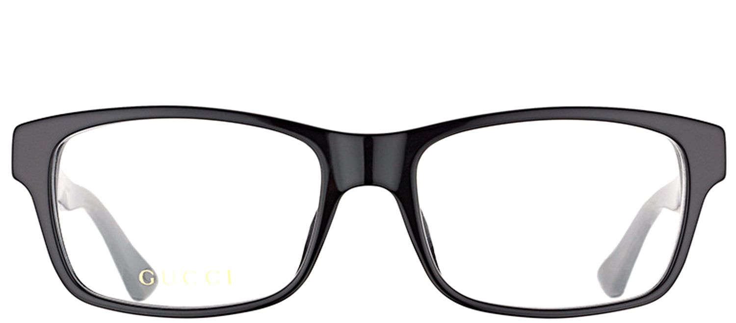 Gucci GG 0006O 005 Rectangle Acetate Black Eyeglasses with Demo Lens sold by Gaffos
