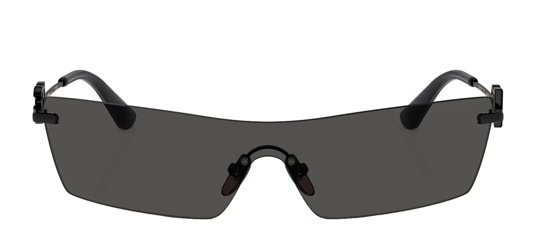 Dolce & Gabbana DG 2292 01/87 Shield Metal Black Sunglasses with Grey Lens sold by Gaffos