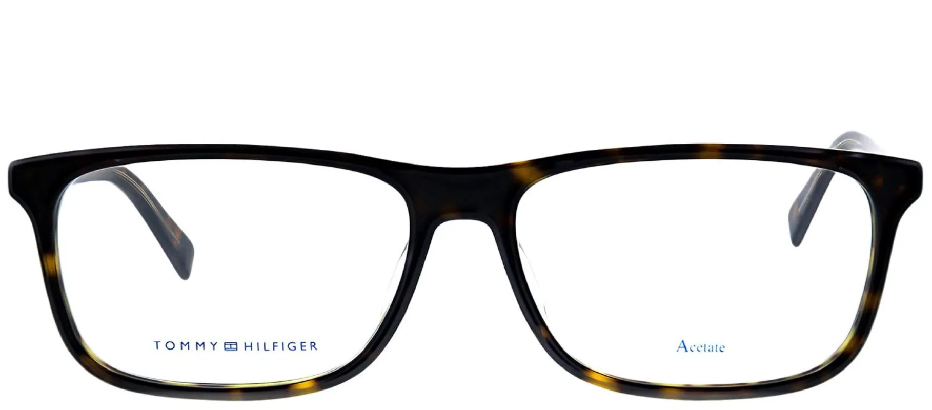Tommy Hilfiger TH 1452 A84 Square Plastic Tortoise/ Havana Eyeglasses with Demo Lens made by Gaffos