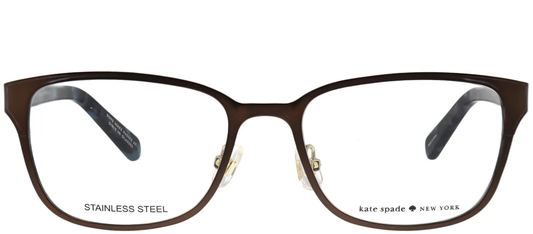 Kate Spade KS Ninette JTV Square Metal Brown Eyeglasses with Demo Lens sold by Gaffos