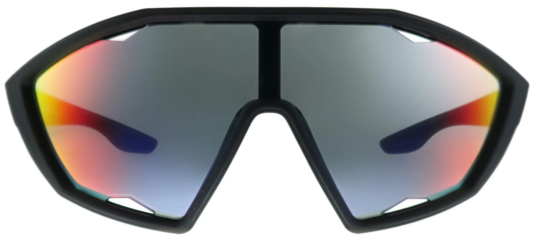 Prada Linea Rossa Active PS 10US DG09Q1 Sport Plastic Black Sunglasses with Blue Mirror Red Lens made by Prada Linea Rossa