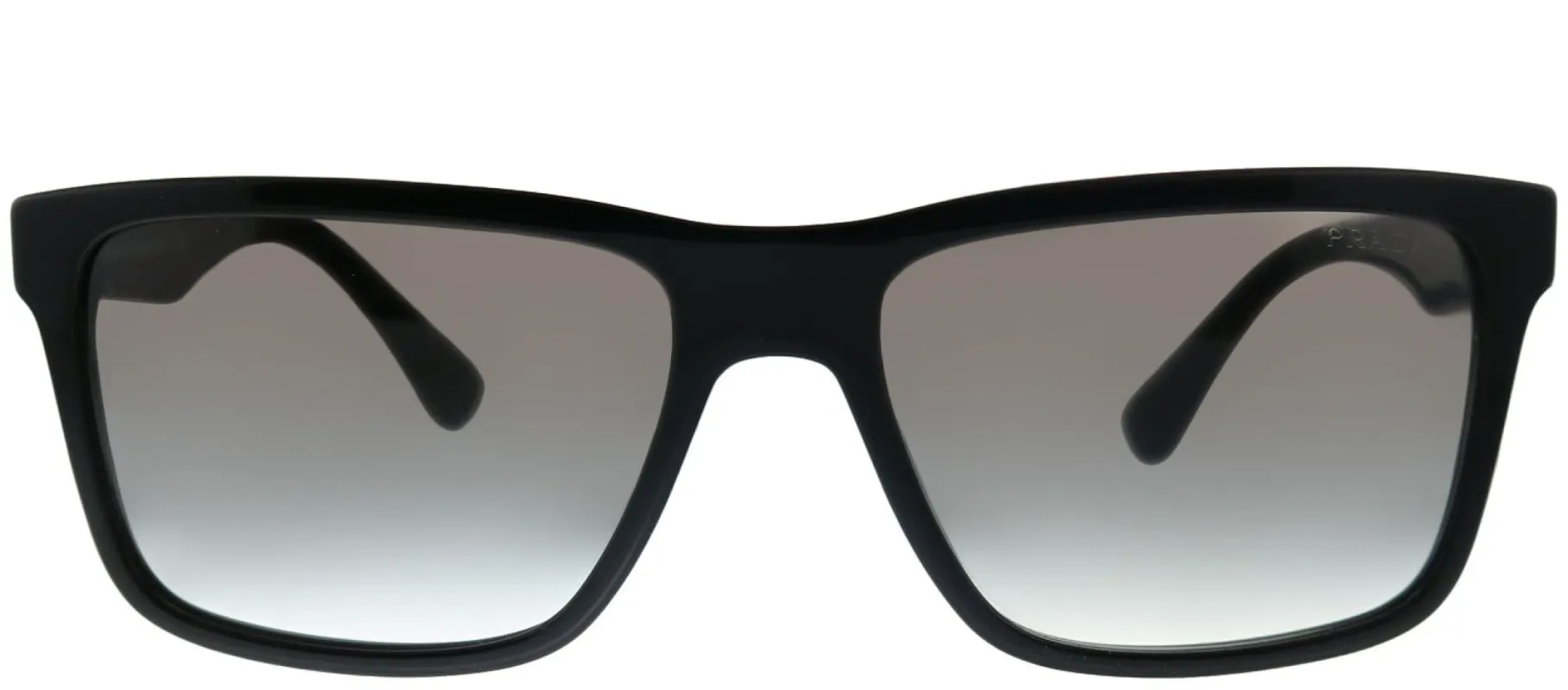 Prada Conceptual PR 19SS 1AB0A7 Square Plastic Black Sunglasses with Grey Gradient Lens sold by Gaffos