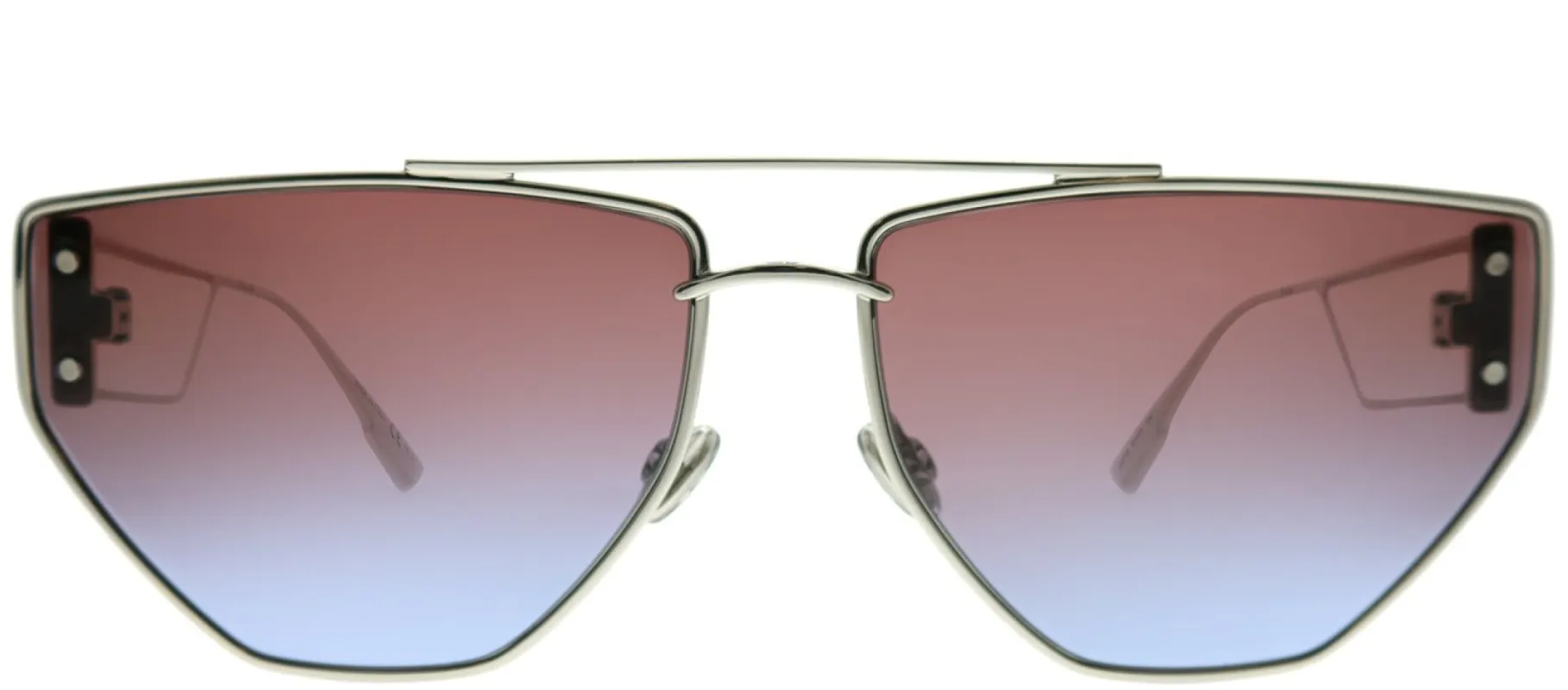 Dior CD DiorClan2 010 YB Aviator Metal Silver Sunglasses with Purple Gradient Lens sold by Gaffos