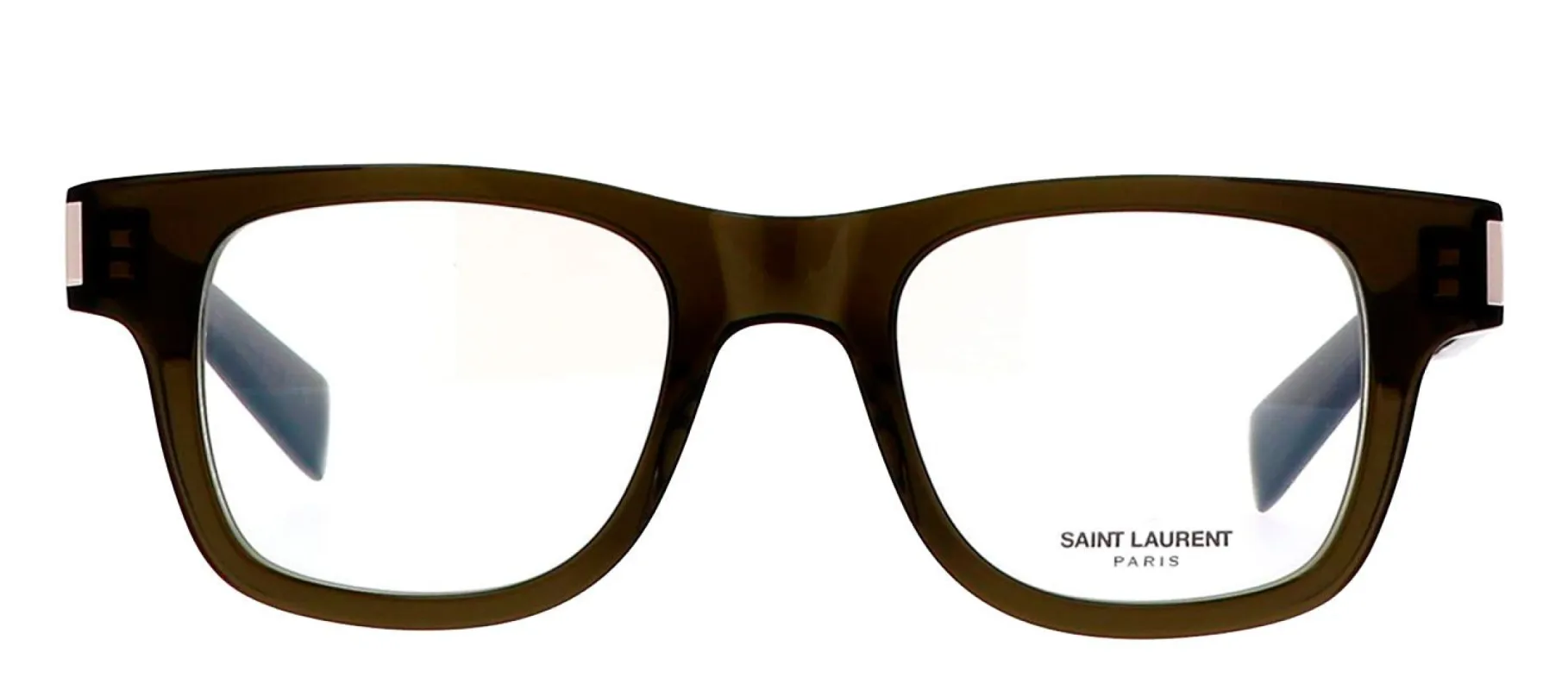 Saint Laurent SL 564 OPT 003 Square Plastic Green Eyeglasses with Clear Lens sold by Gaffos