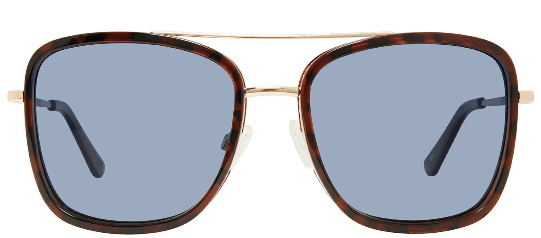 Privé Revaux The Vibe Square Plastic Tortoise/Havana Sunglasses with Blue Gradient Polarized Lens sold by Gaffos