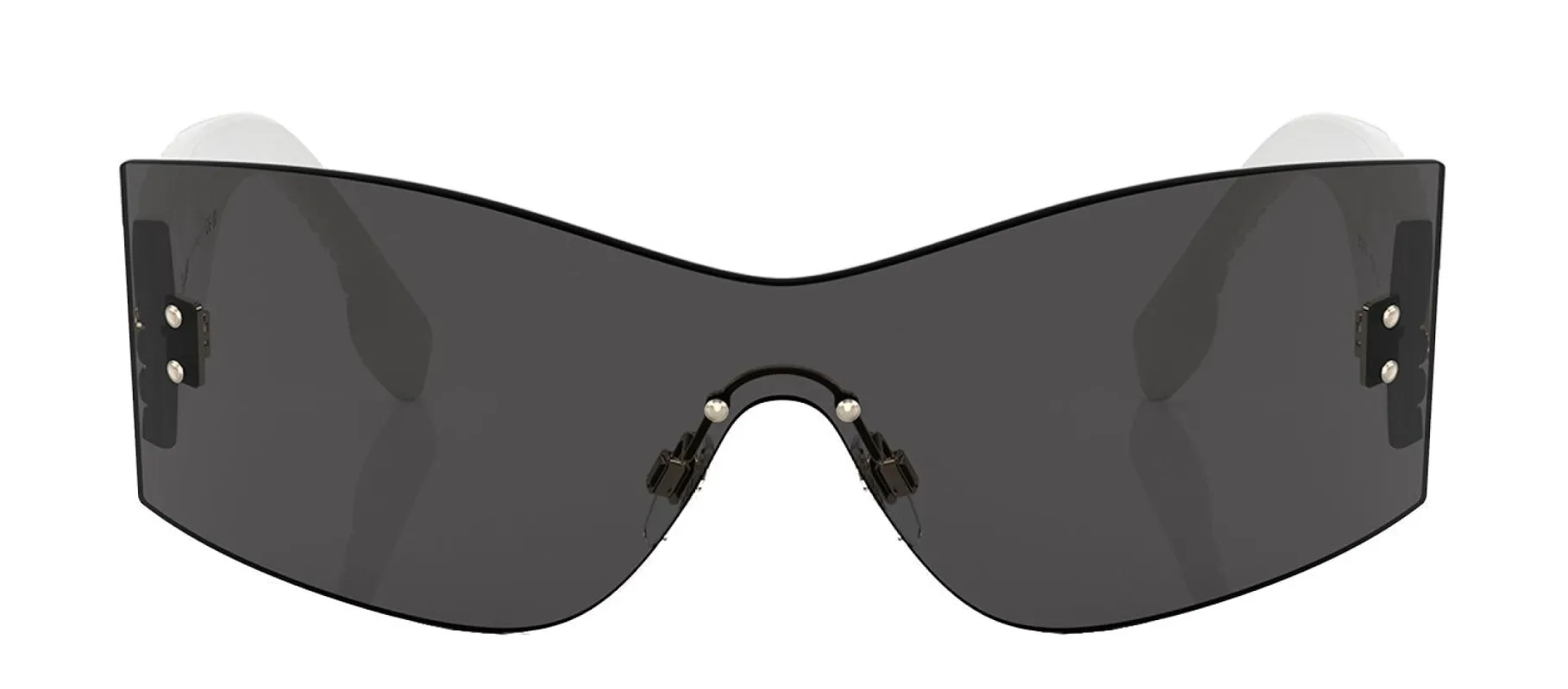 Burberry BELLA BE 3137 134287 Rimless Plastic White Sunglasses with Grey Lens sold by Gaffos