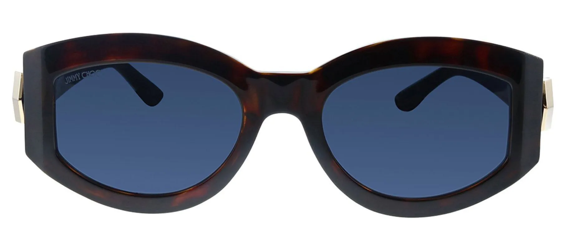 Jimmy Choo JC ROBYN/S 086 KU Oval Plastic Havana Sunglasses with Blue Lens sold by Gaffos