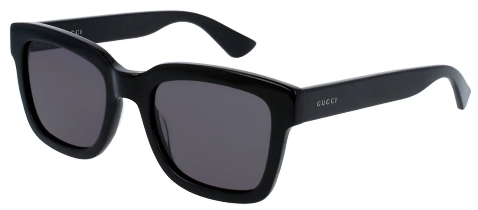 Gucci GG 0001SN 001 Square Plastic Black Sunglasses with Grey Lens sold by Gaffos