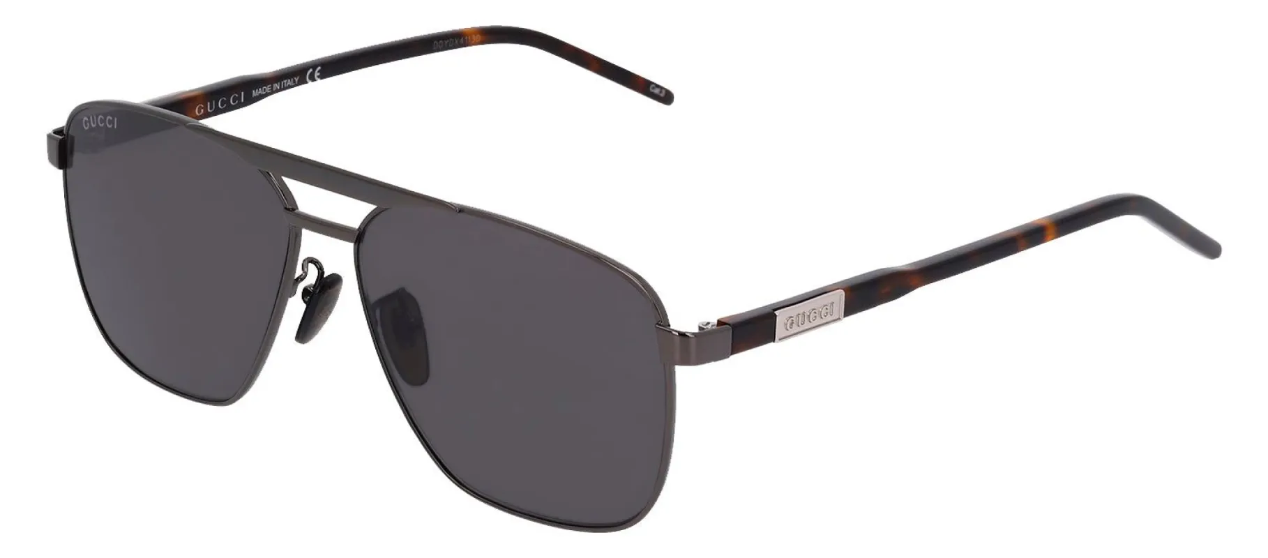Gucci GG 1164S 001 Square Metal Gunmetal Sunglasses with Grey Lens sold by Gaffos