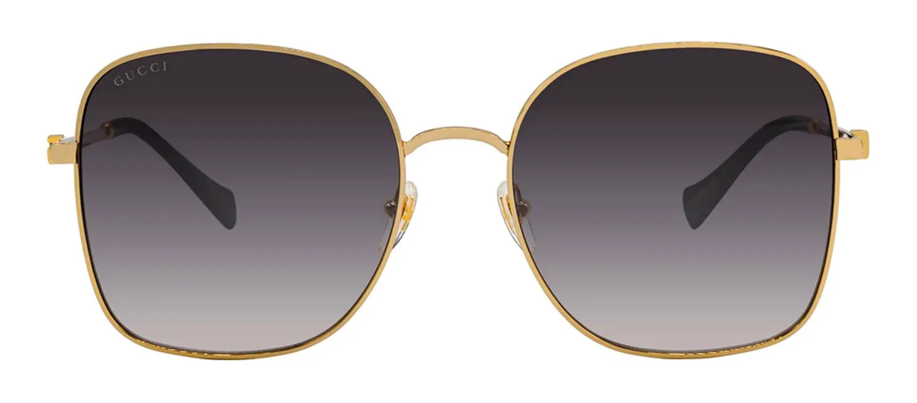 Gucci GG 1143S 001 Square Metal Gold Sunglasses with Grey Gradient Lens sold by Gaffos