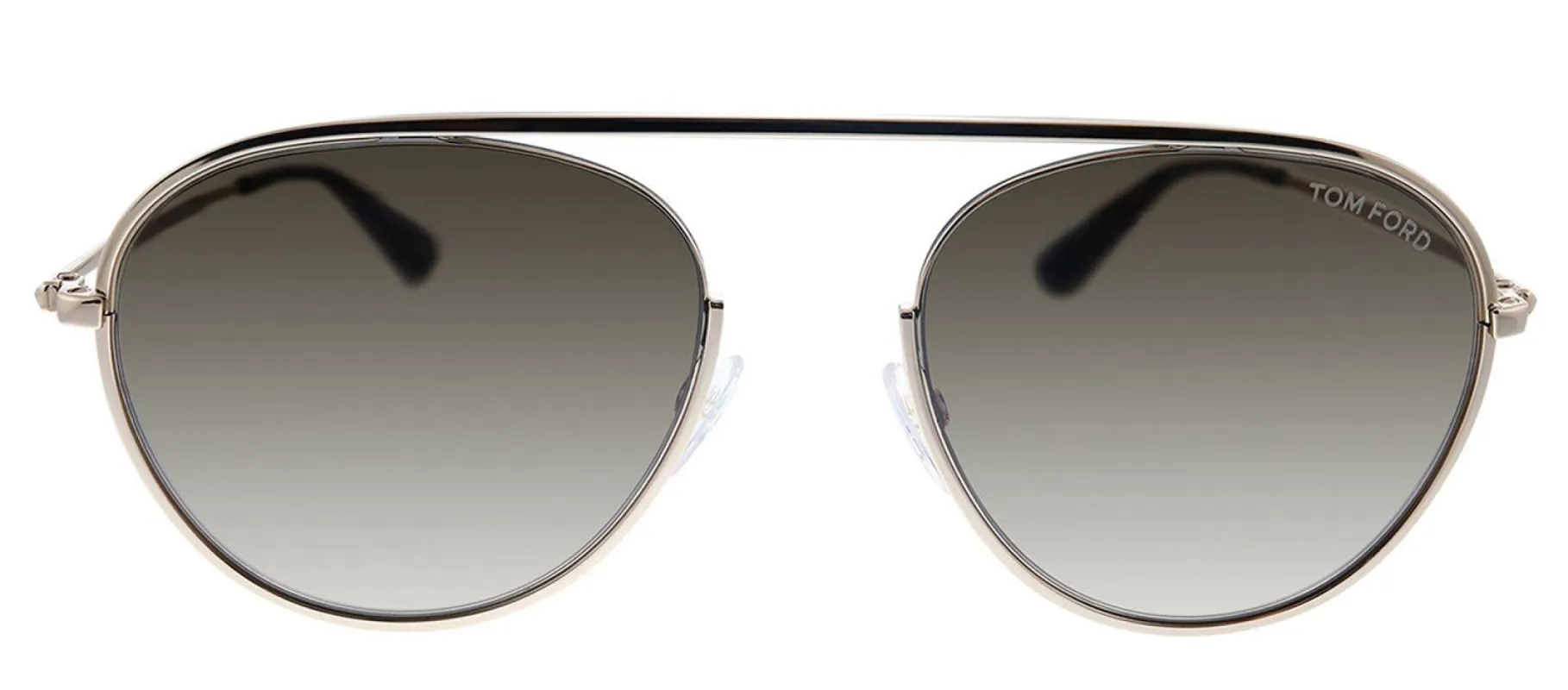 Tom Ford TF 599 28K Keith-02 Aviator Metal Rose Gold Sunglasses with Grey Gradient Lens made by Gaffos