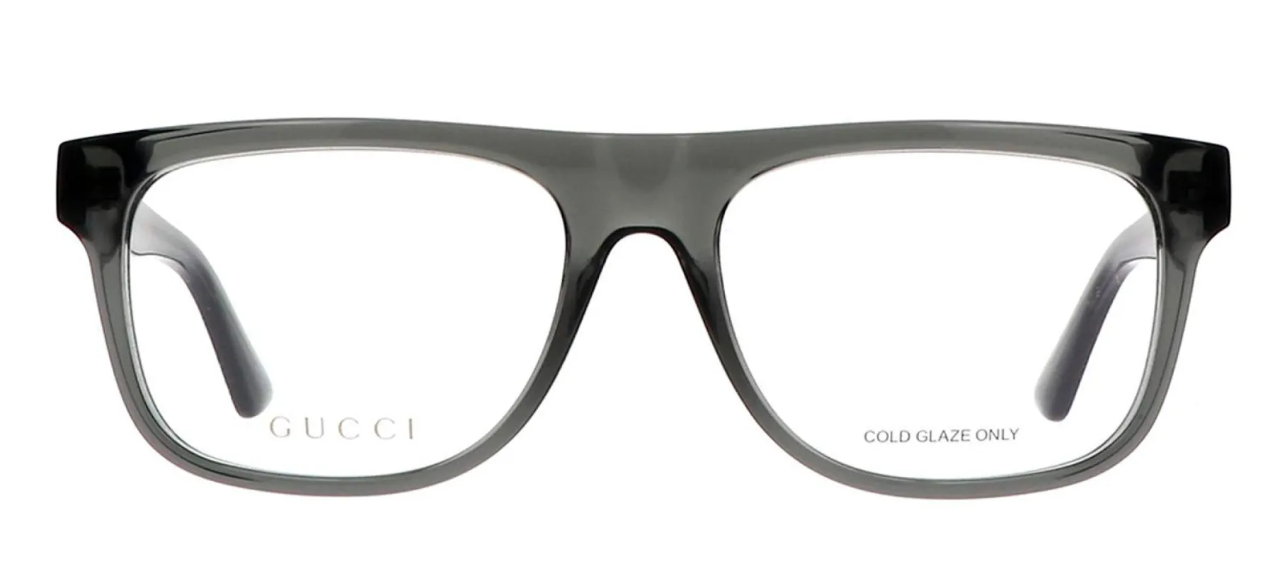 Gucci GG 1117O 003 Rectangle Plastic Grey Eyeglasses with Logo Stamped Demo Lenses sold by Gaffos
