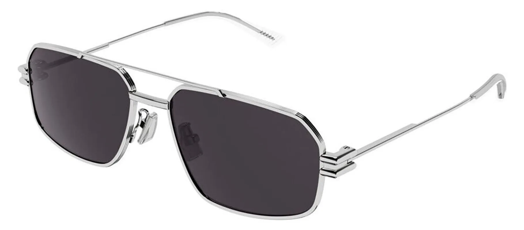 Bottega Veneta BV 1128S 003 Rectangle Metal Silver Sunglasses with Grey Lens sold by Gaffos