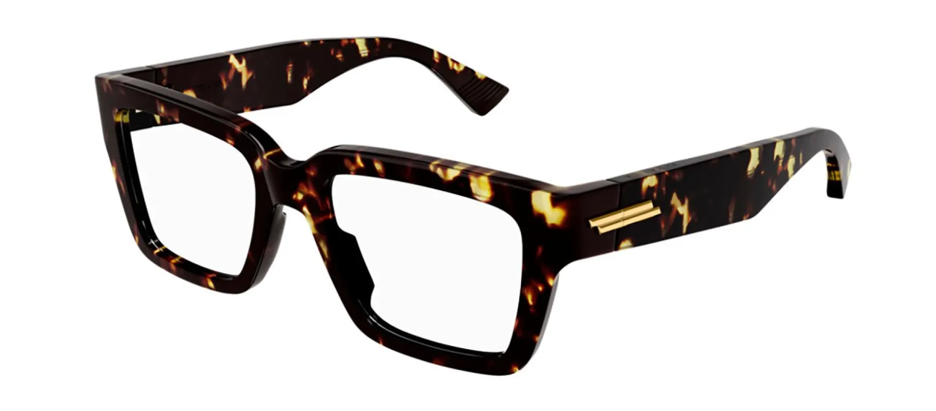 Bottega Veneta BV 1153O 006 Square Plastic Havana Eyeglasses with Logo Stamped Demo Lenses sold by Gaffos
