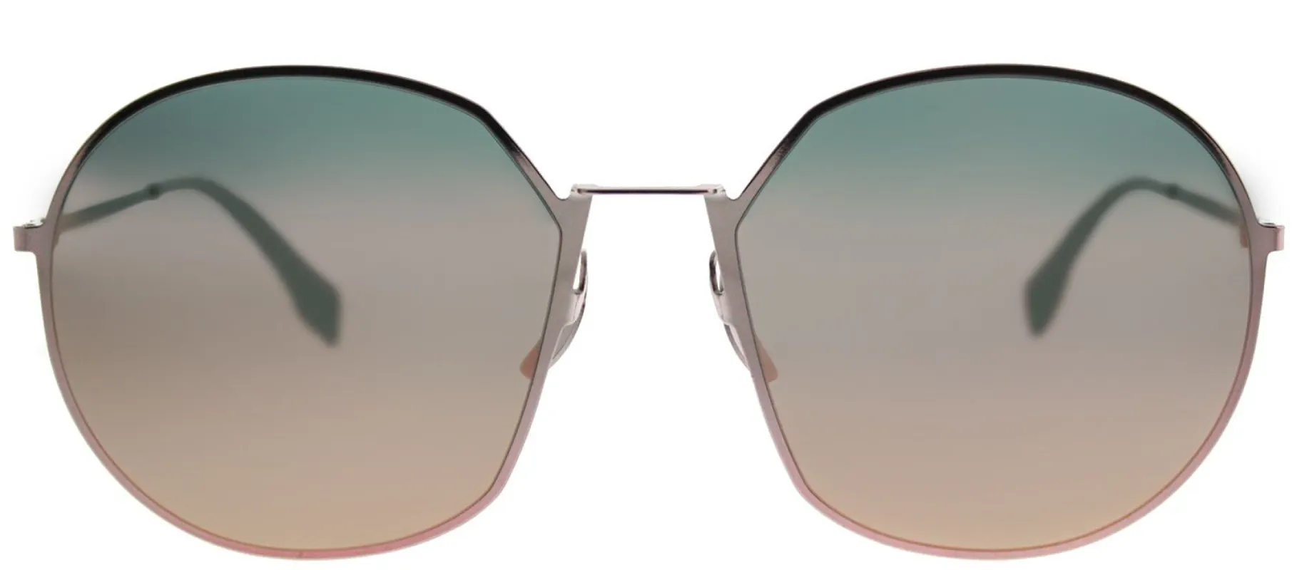 Fendi FF 0313/F 35J 0J Round Metal Pink Sunglasses with Rose Gold Mirror Lens sold by Gaffos