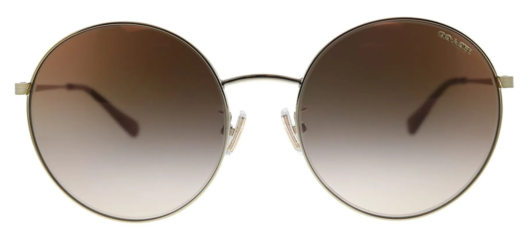 Coach HC 7078 9005AO Round Metal Gold Sunglasses with Brown Gradient Lens sold by Gaffos