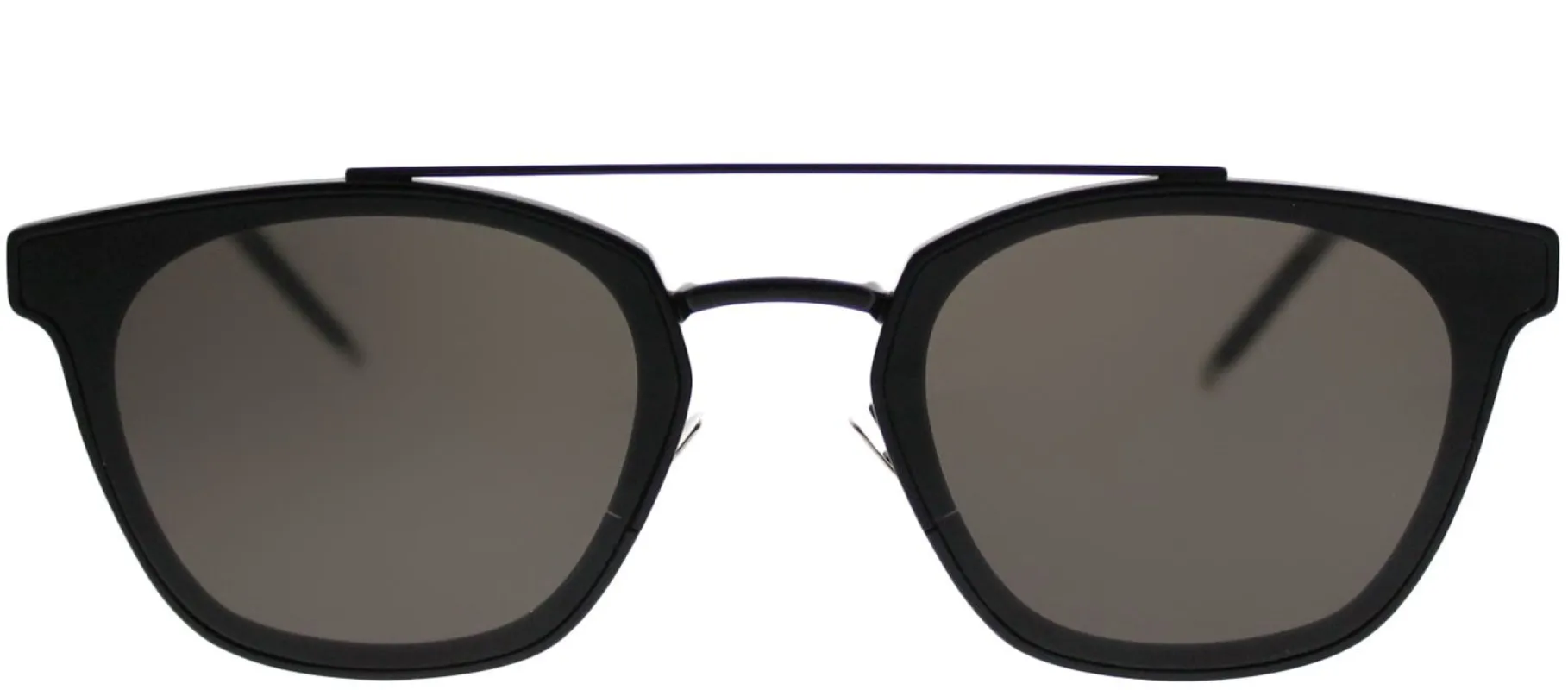 Saint Laurent Metal SL 28 001 Rectangle Metal Black Sunglasses with Grey Lens sold by Gaffos