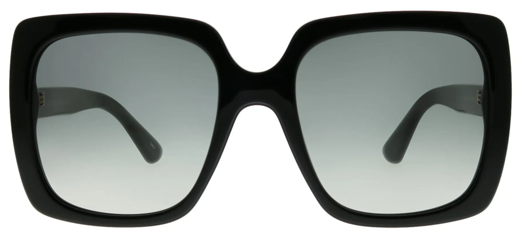 Gucci GG 0418S 001 Square Acetate Black Sunglasses with Grey Gradient Lens sold by Gaffos