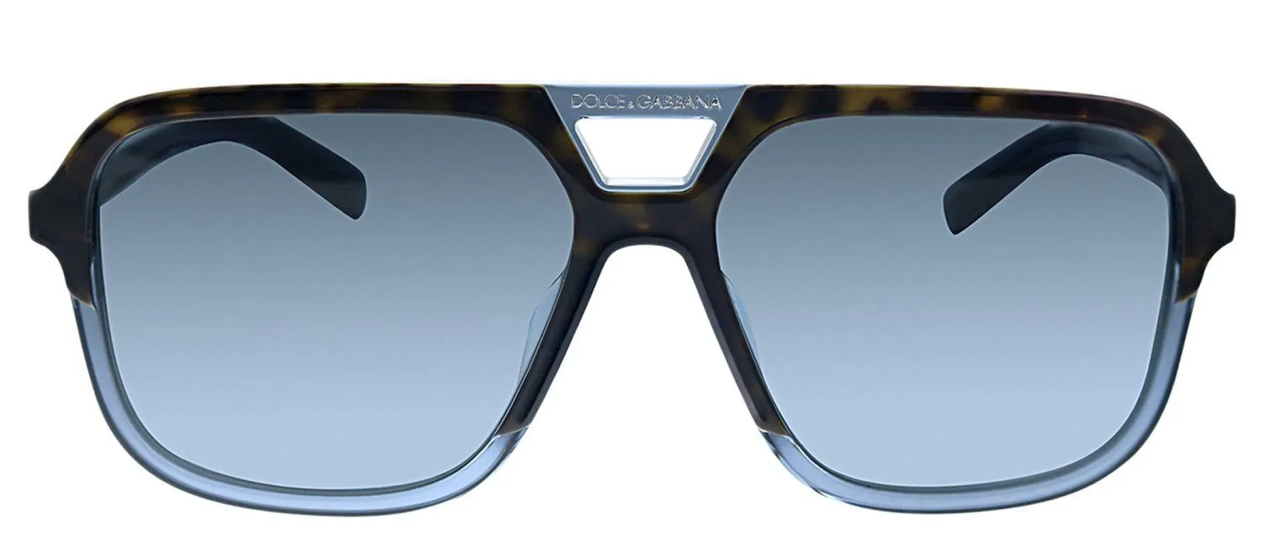 Dolce & Gabbana DG 4354F 320980 Rectangle Plastic Black Sunglasses with Blue Lens sold by Gaffos