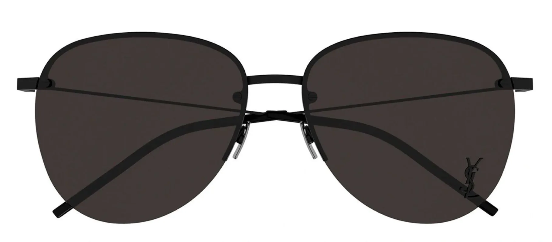 Saint Laurent SL 328/KM 1 Aviator Metal Black Sunglasses with Grey Lens sold by Gaffos